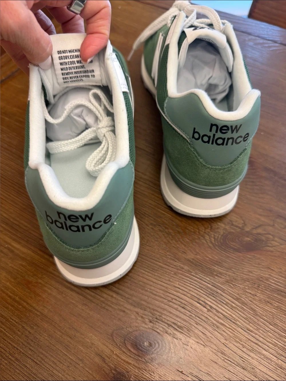 New Balance Green Suede & White Accent Retro Runner